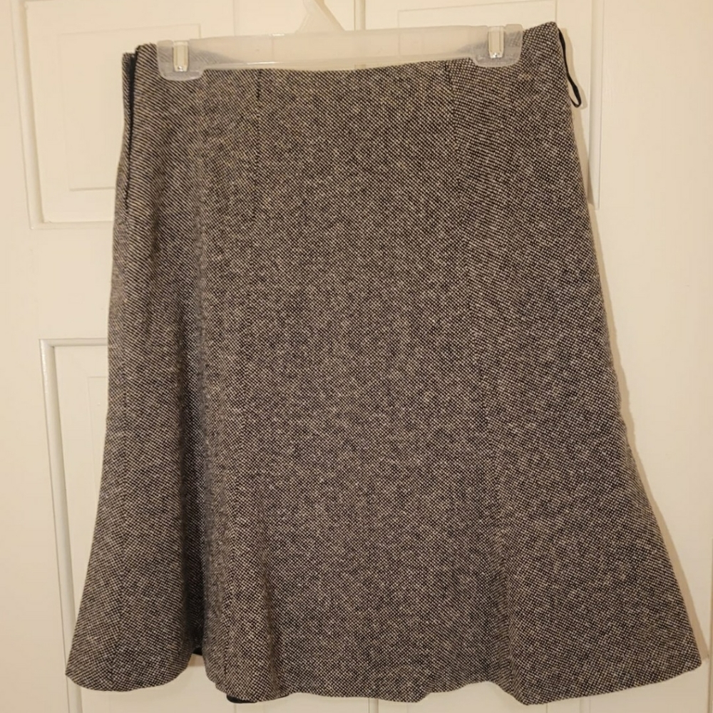 Gap Skirt Womens Size 4 Brown Trumpet Flare Wool Silk Blend